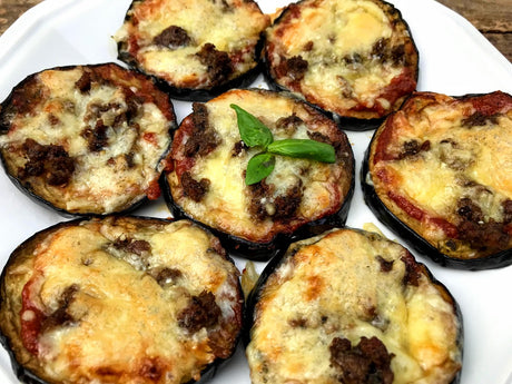 Mini Eggplant Pizzas