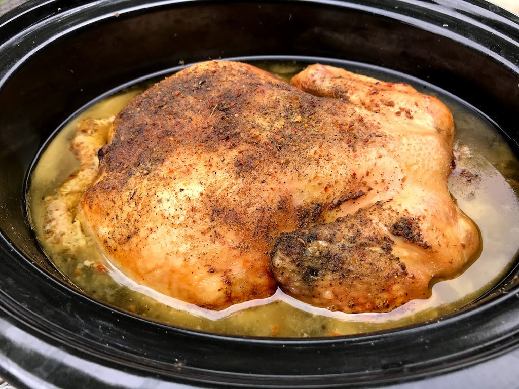 Crock Pot Method to Cook a Whole Chicken and Make Chicken Stock