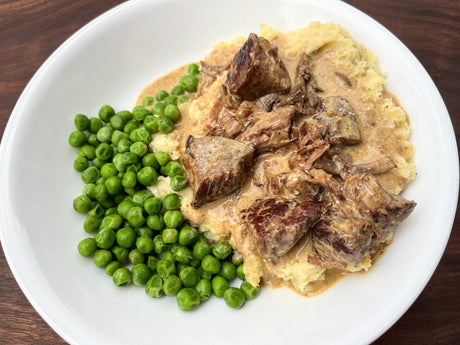 Slow Cooker Stroganoff with Grassfed Beef Stew Meat