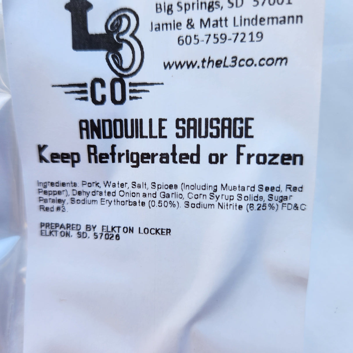 Pasture Raised Smoked Pork Andouille Sausage Links, 1 lb