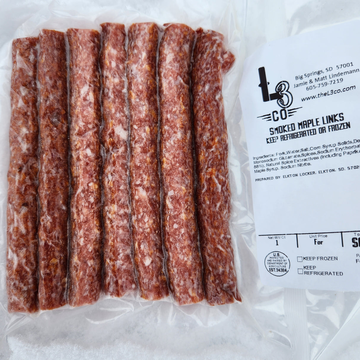 Pasture Raised Pork Smoked Maple Links, 8 oz