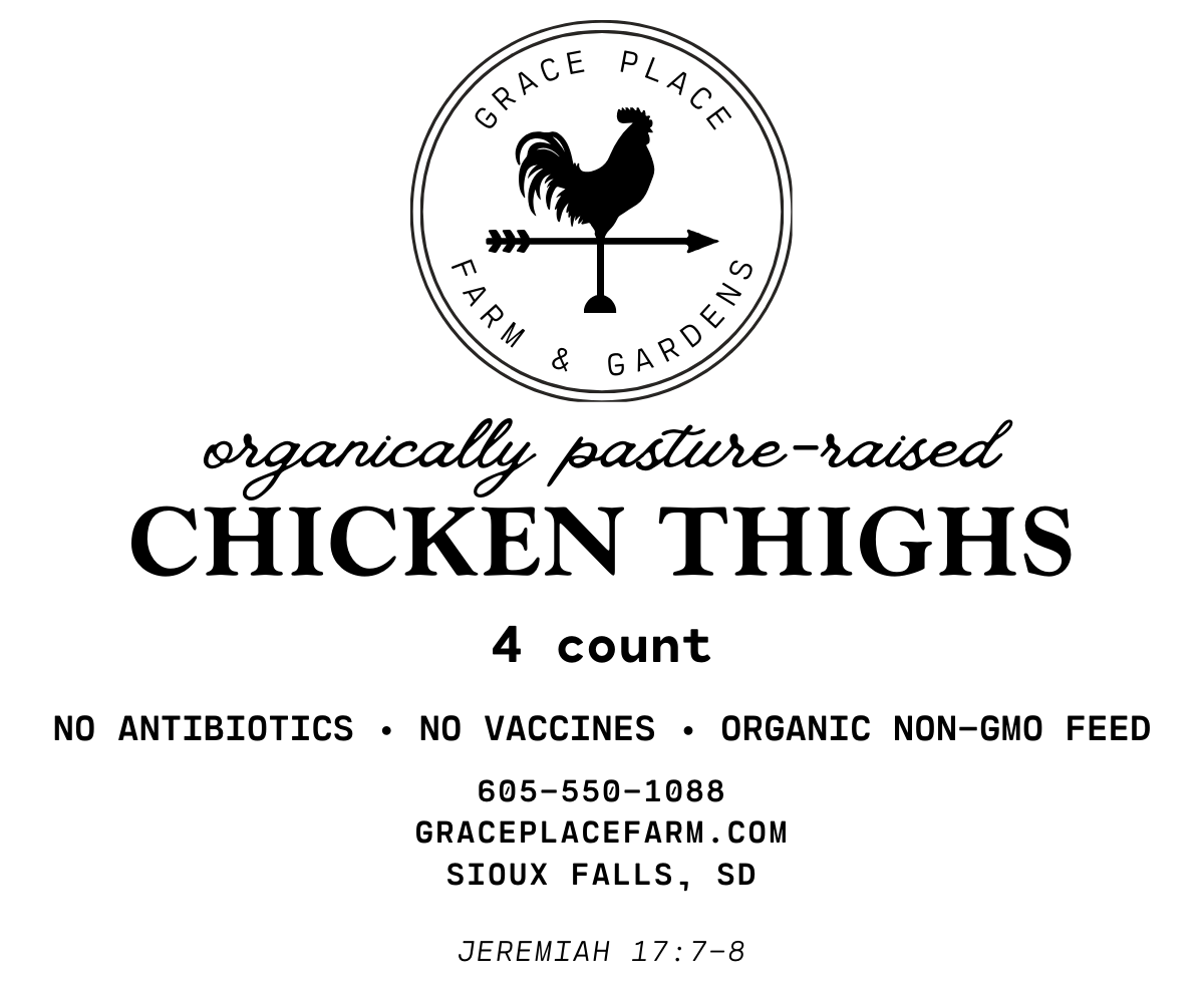 Organically-Fed Chicken Thighs (4 ct)