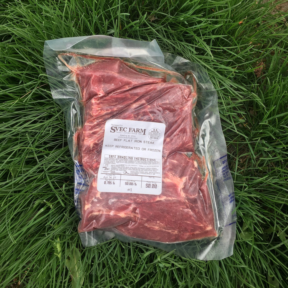 Grassfed Beef Flat Iron Steak, .56 lb