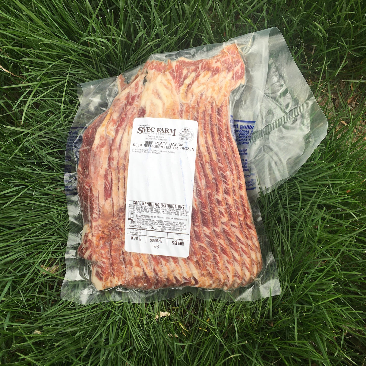 Grassfed Beef Bacon, 1 lb