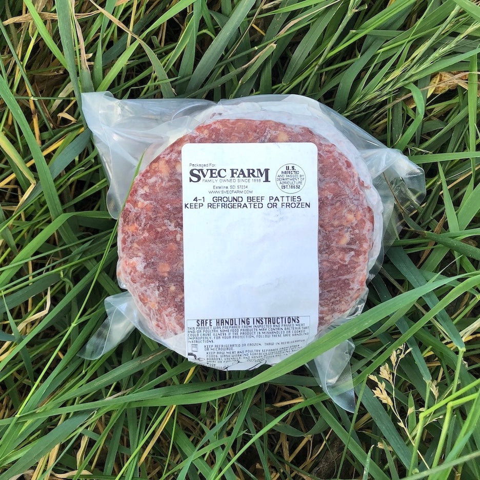 Grassfed Beef Burger Patties, 4 quarter-lb patties