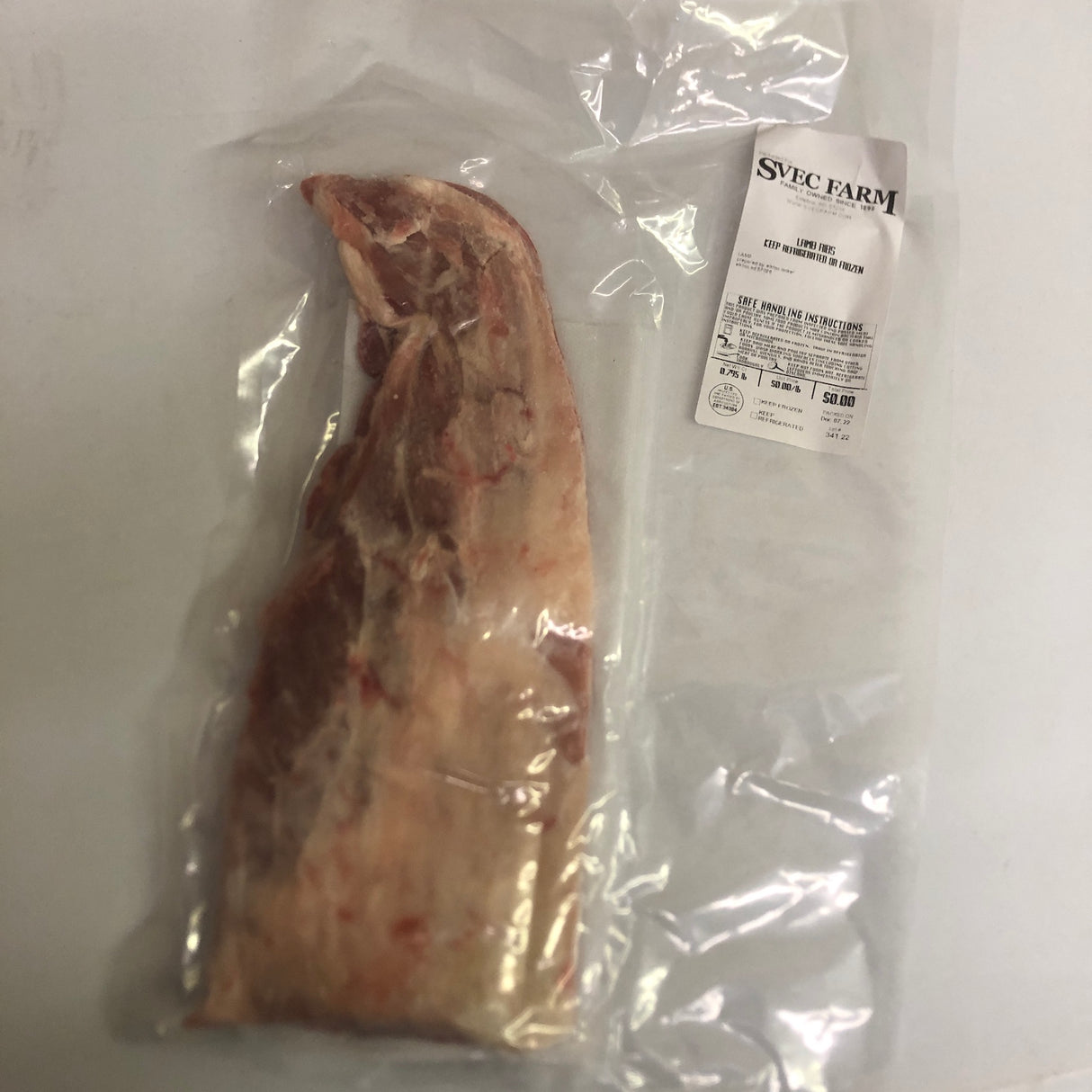 Svec Grassfed Lamb Spare Ribs, .7 lb