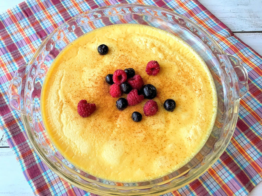 Simple Baked Custard with Farm Fresh Eggs, Milk, and Honey