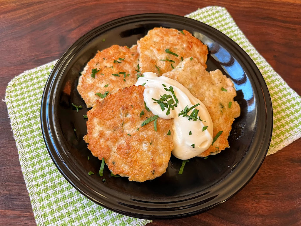 Crispy Chicken Fritters with Sourdough Starter