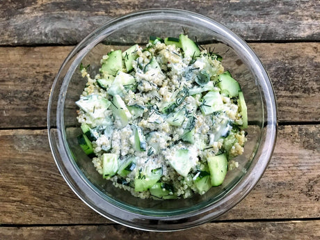Cool Lemon Dill Cucumber and Quinoa Salad