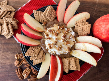 Cream Cheese Pecan Dip with Gingerbread Honey