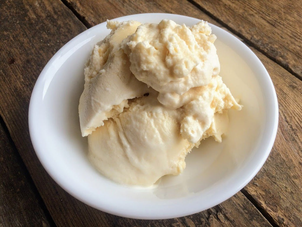 Our Family's Homemade Ice Cream Recipe- no refined sugar!