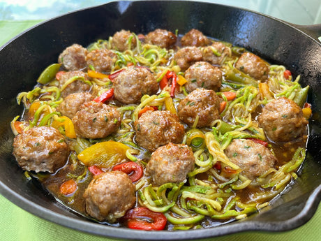Pineapple Pork Meatball Stir Fry