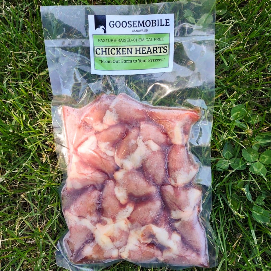 Pasture Raised Chicken Hearts, 1/2 lb