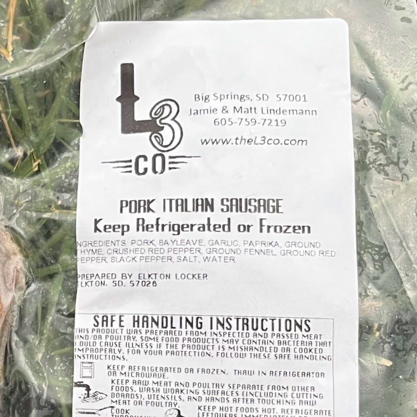 Pasture Raised Italian Pork Sausage, 1 lb