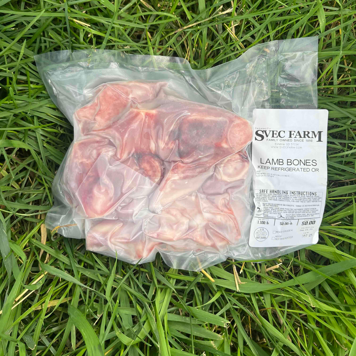 Svec Grassfed Lamb Marrow Bones, 1 lb