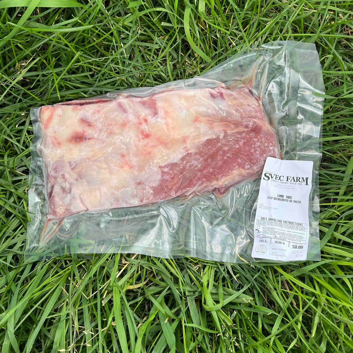 Svec Grassfed Lamb Spare Ribs, .7 lb