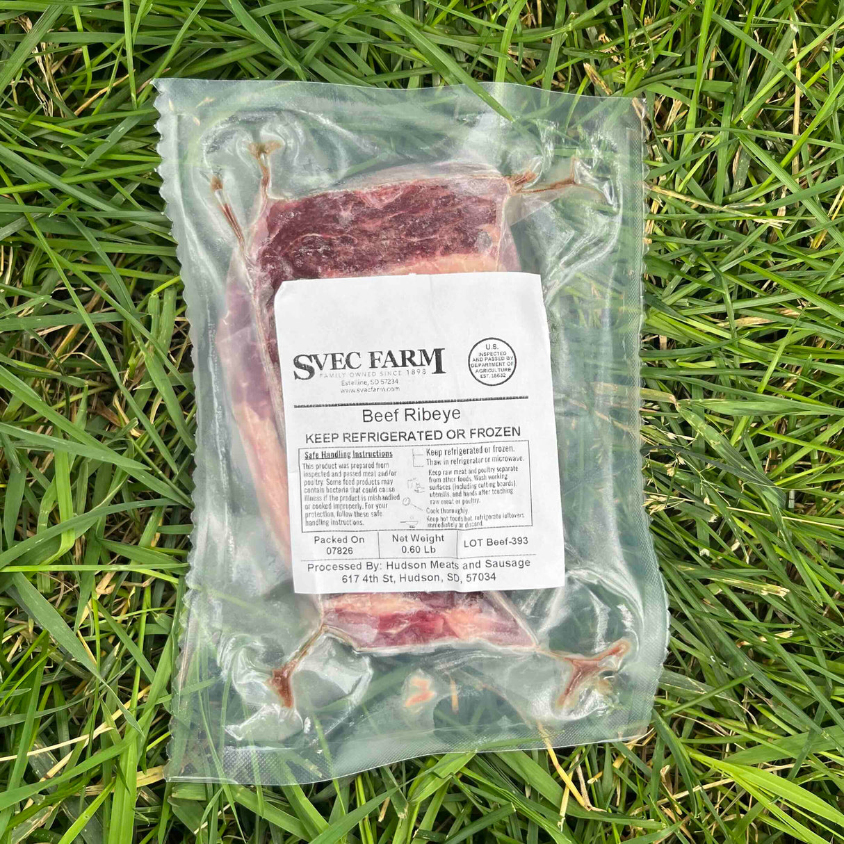 Grassfed Beef Ribeye Steak, .4 lb