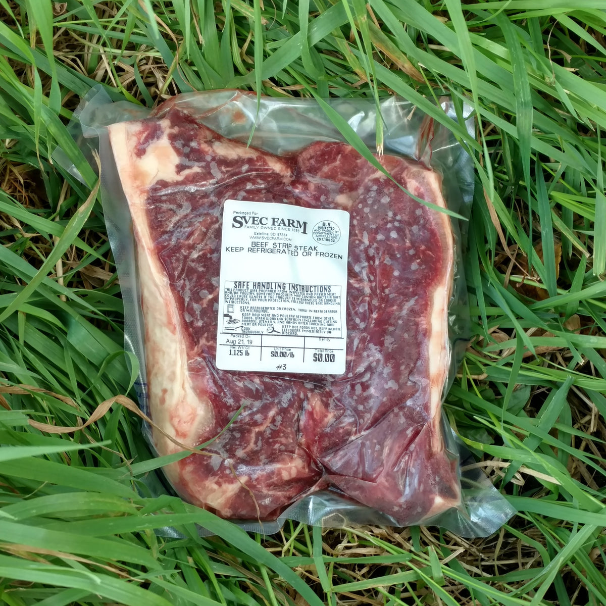 Grassfed Beef Strip Steak 2-pack, .7 lb