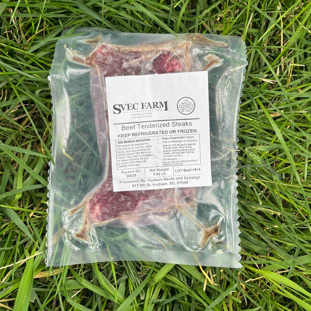 Grassfed Beef Tenderized Round Steak, .8 lb